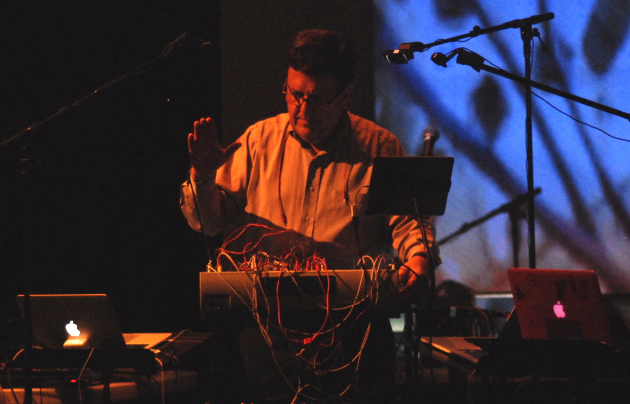 Solo performance on modular synthesizer