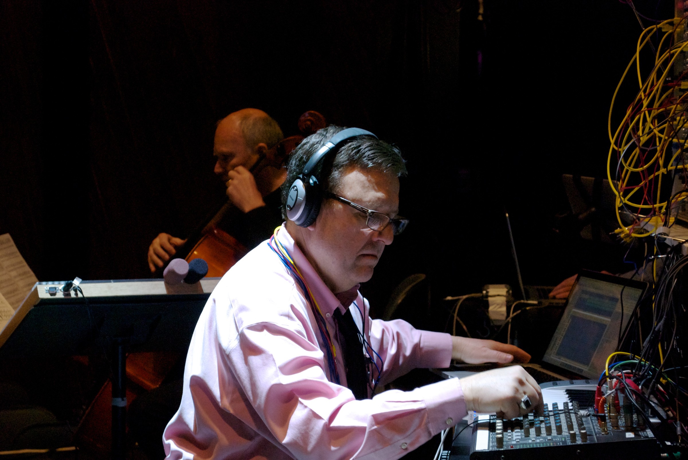 Heartbeats soundcheck at mixing board