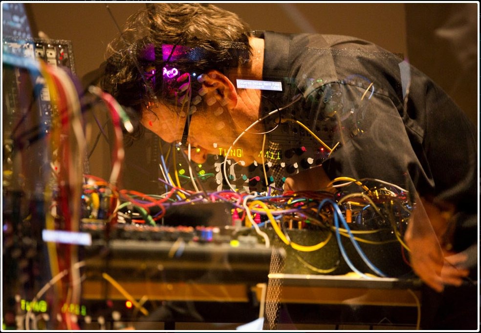 Dr. Boulanger performing with modular synthesizer