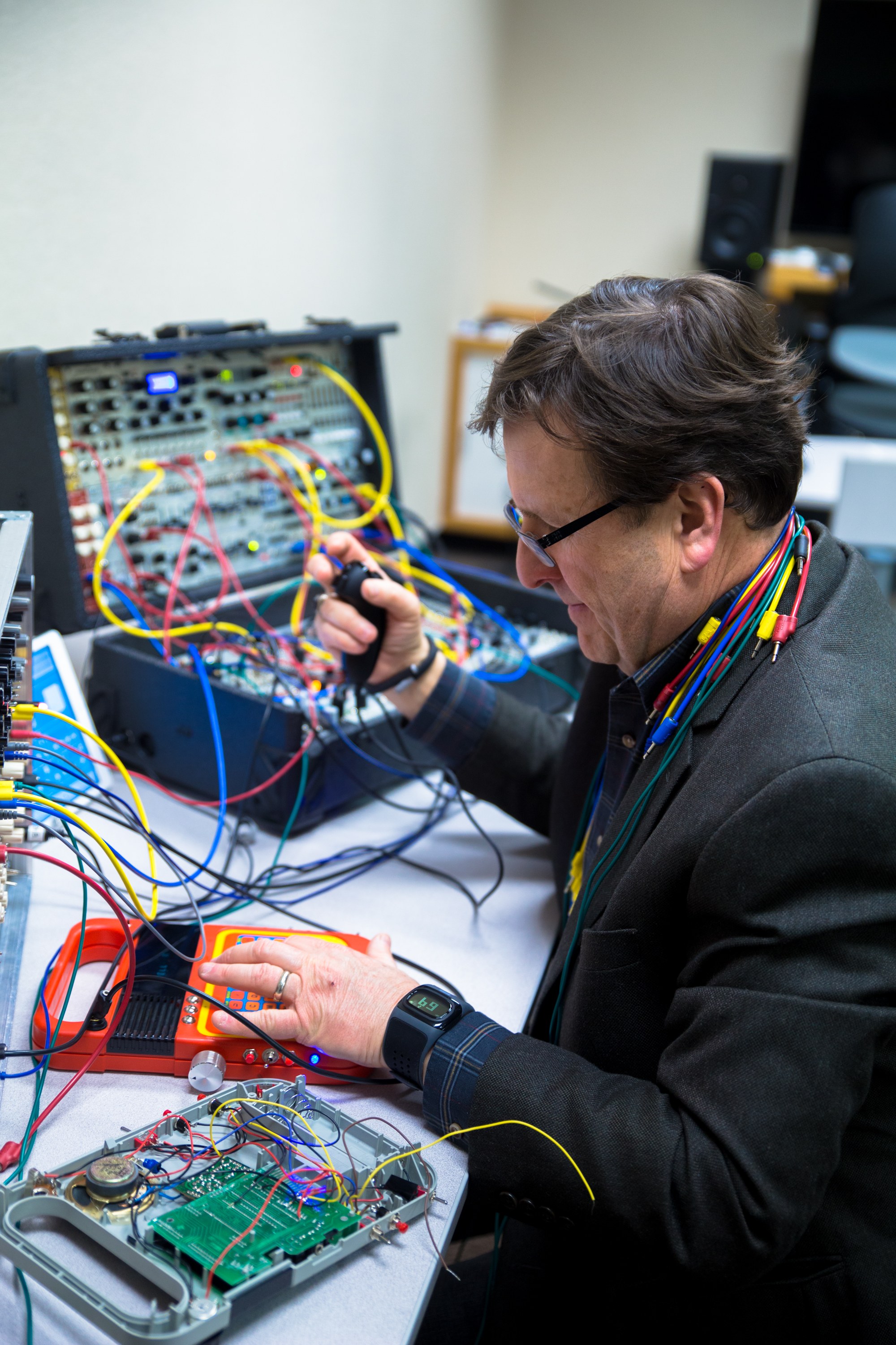 Dr. Boulanger with modular cables