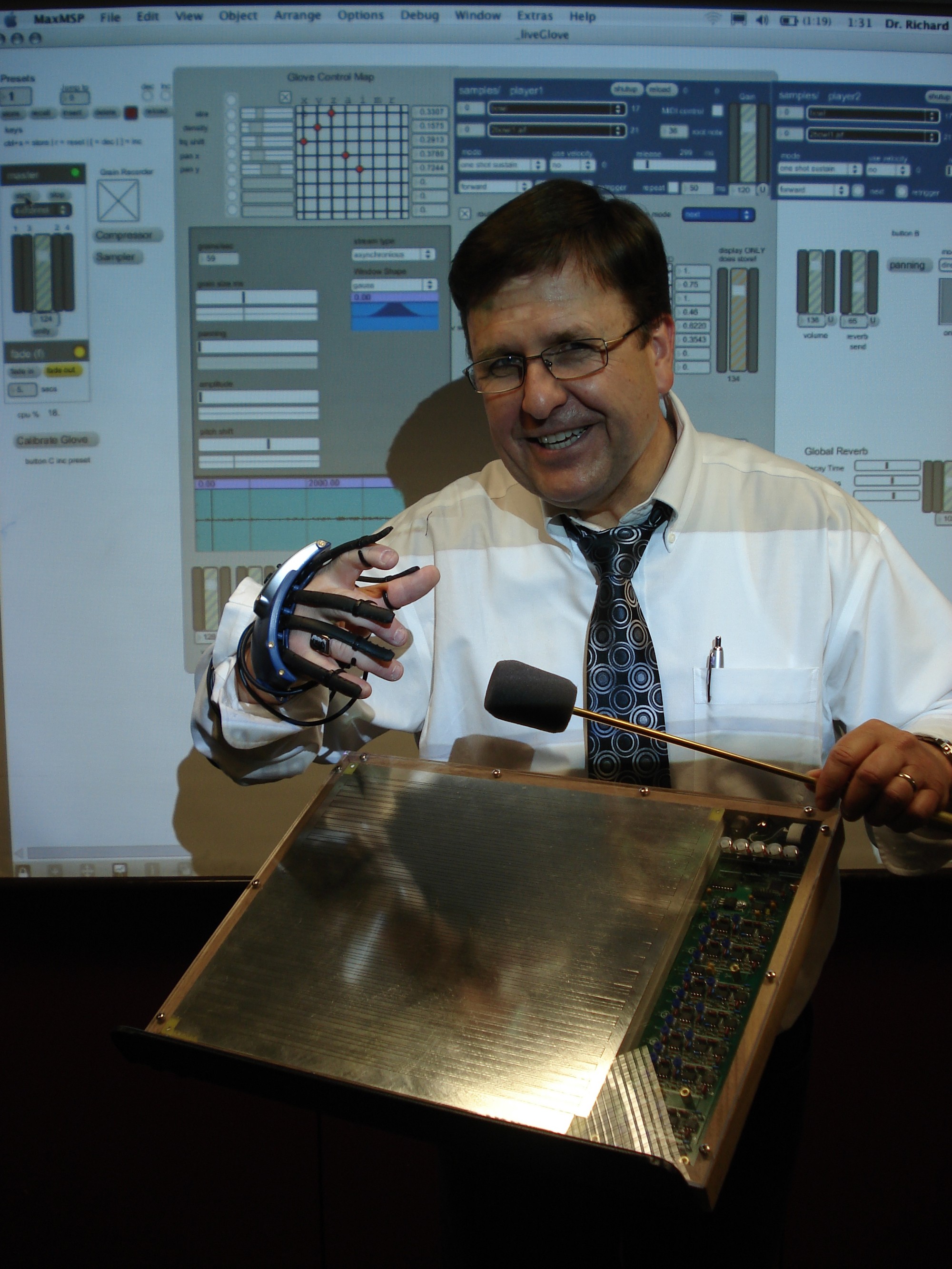 PowerGlove with Radio Baton and MaxMSP